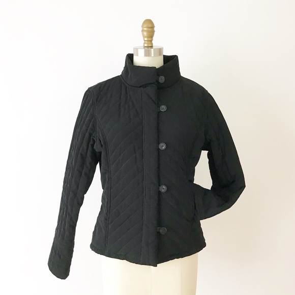 calvin klein black quilted jacket